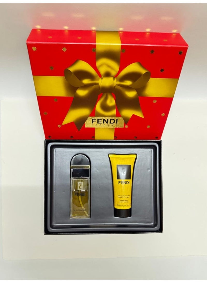 فيندي من فيندي طقم هدية أو دو تواليت 25 مل + لوشن للجسم 30 مل مجموعة نادرة أصلية - Image 1